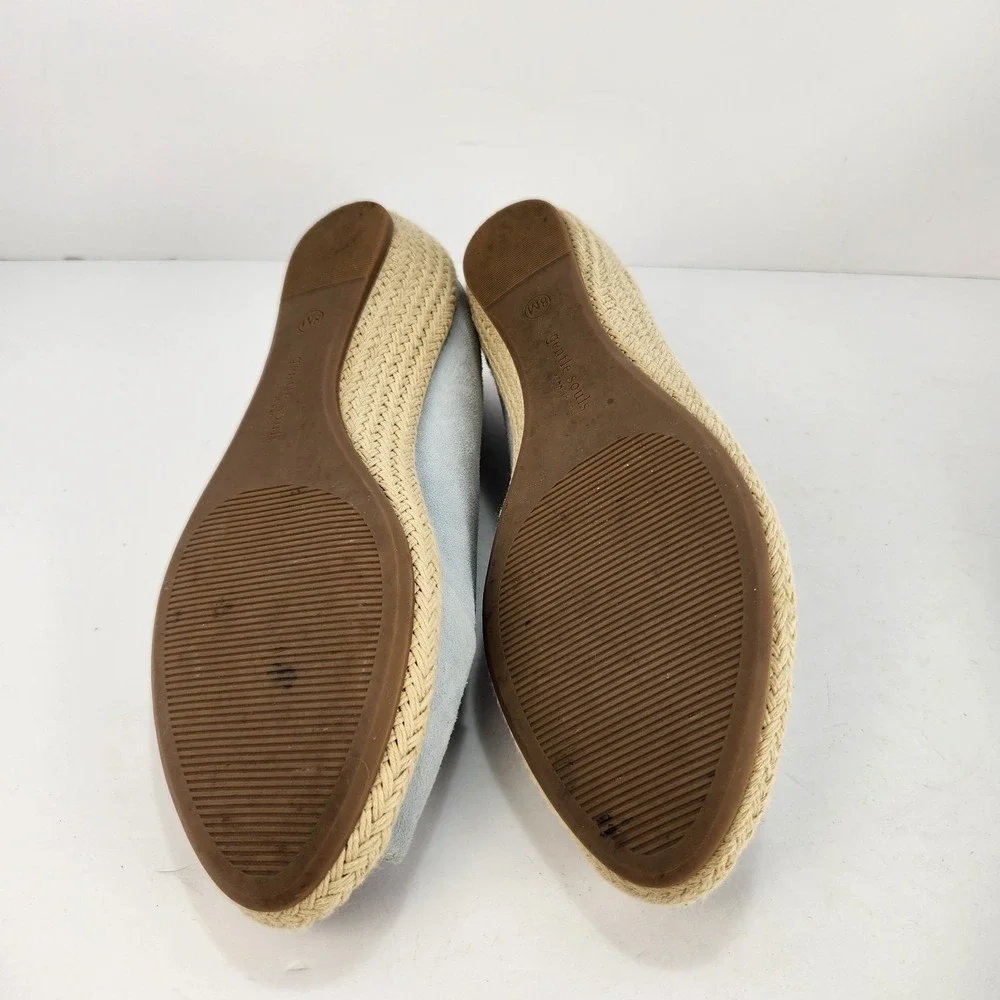 Gentle Souls‎ Lissa Ruffle A-Line Women's Pale Blue Espadrilles Peep Toe Size 8